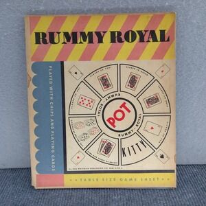 Whitman Rummy Royal Table Size Game Sheet No. 2944 Vintage‎ Card Game